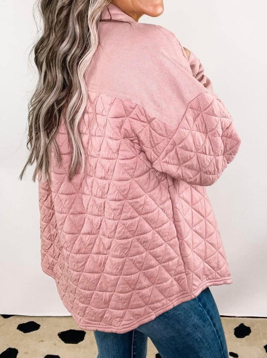 Hadli Quilted Blush Shacket