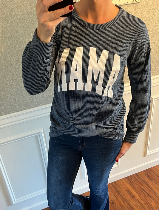 Vintage Navy Mama Pullover