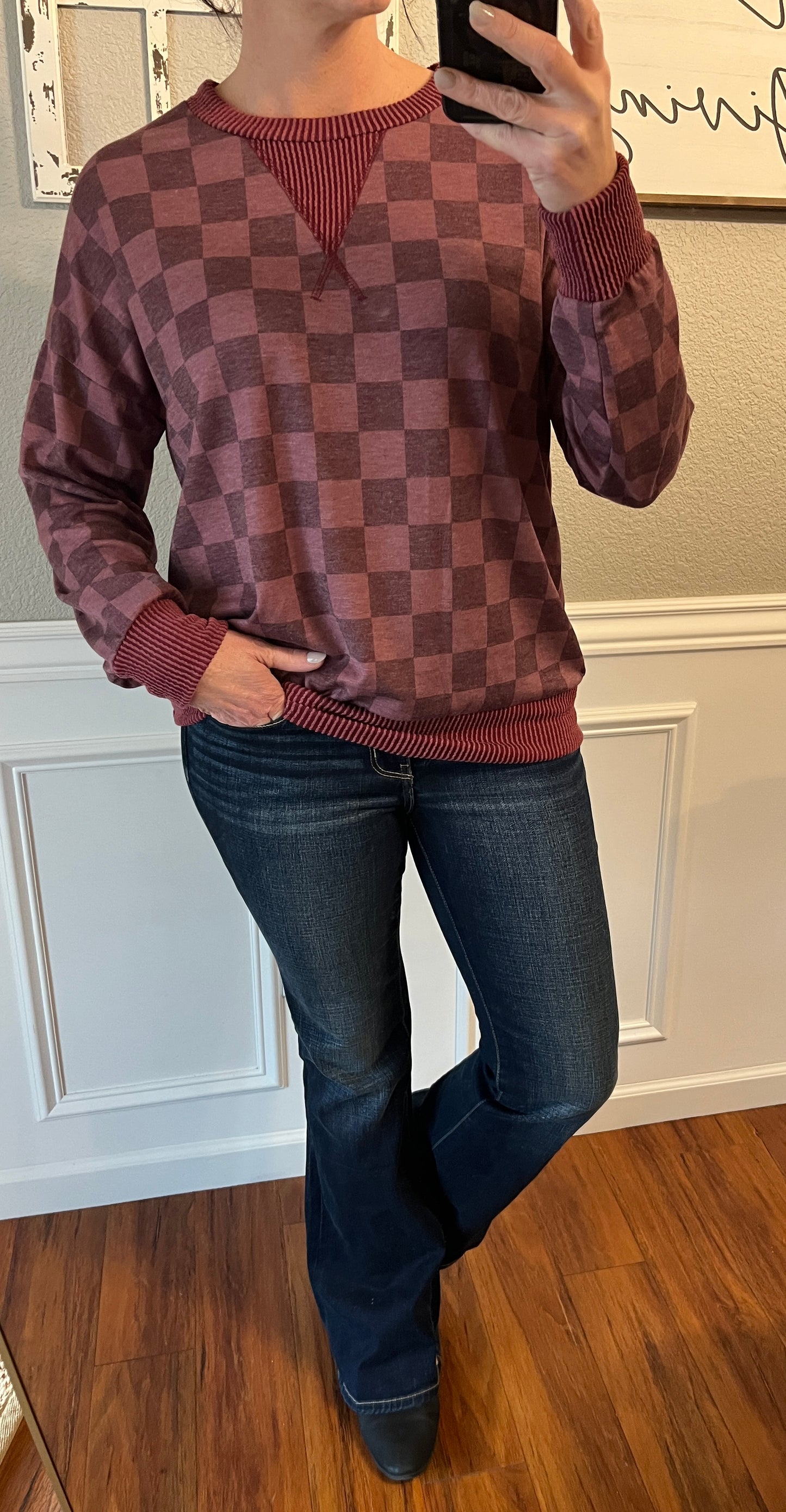Claire Checkered Top