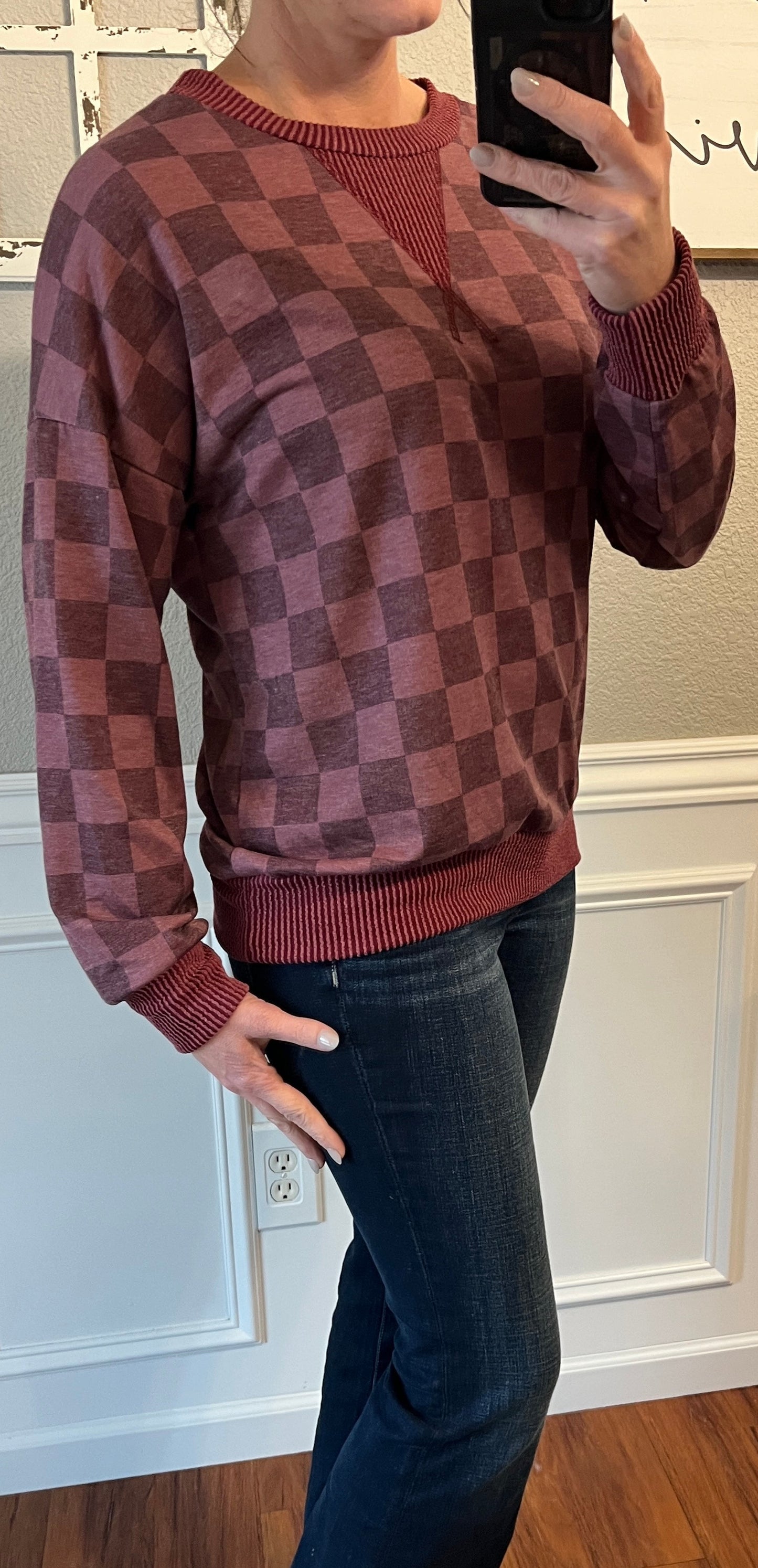 Claire Checkered Top